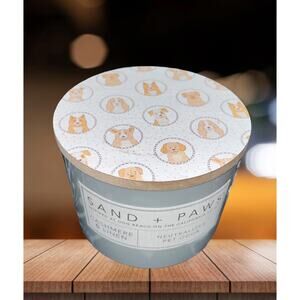 NEW! Sand + Paws Cashmere & Linen 12 oz Scented Candle
